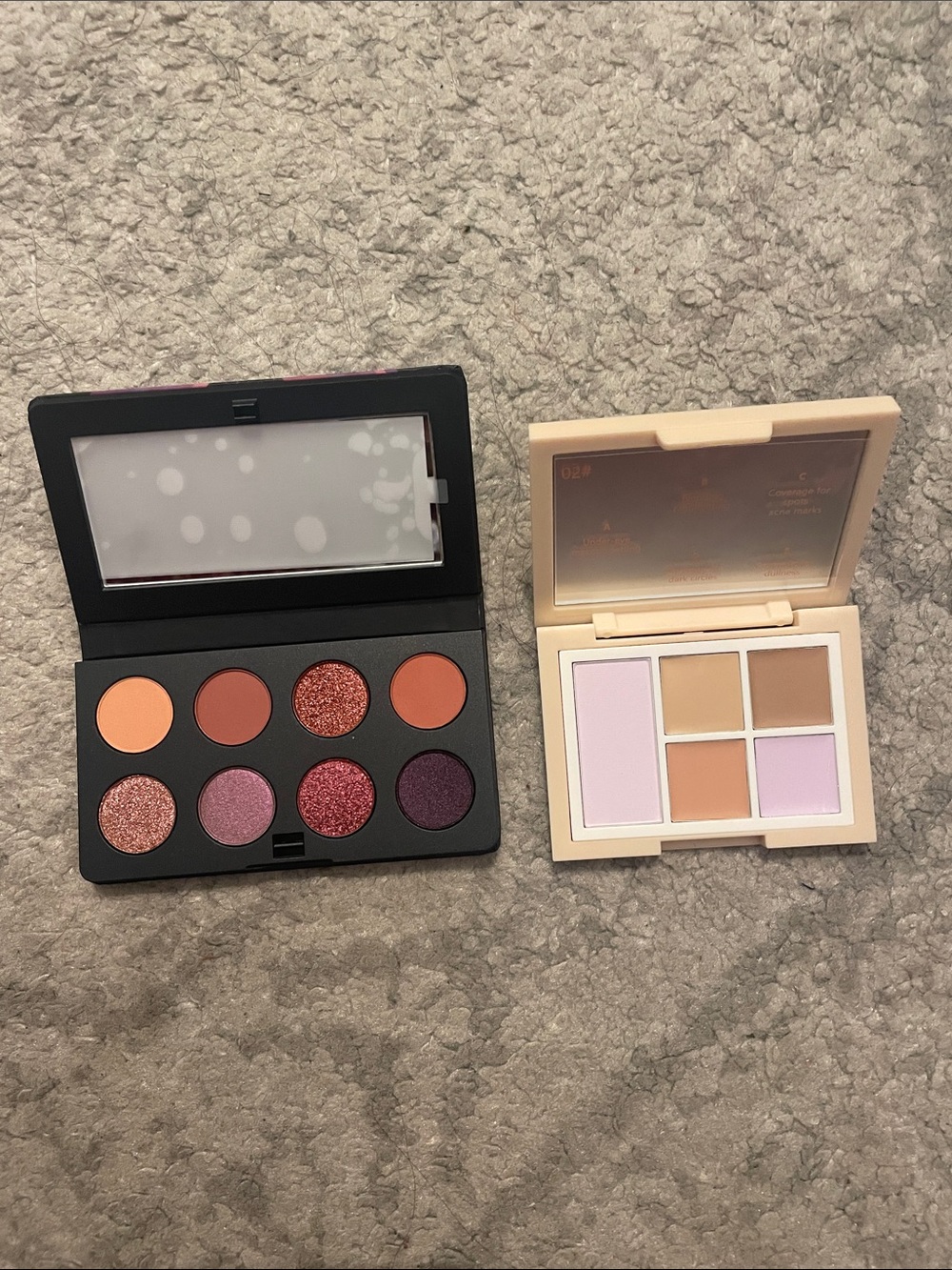 Warm Peach & Rose Eyeshadow Palette with Neutral Concealer Duo